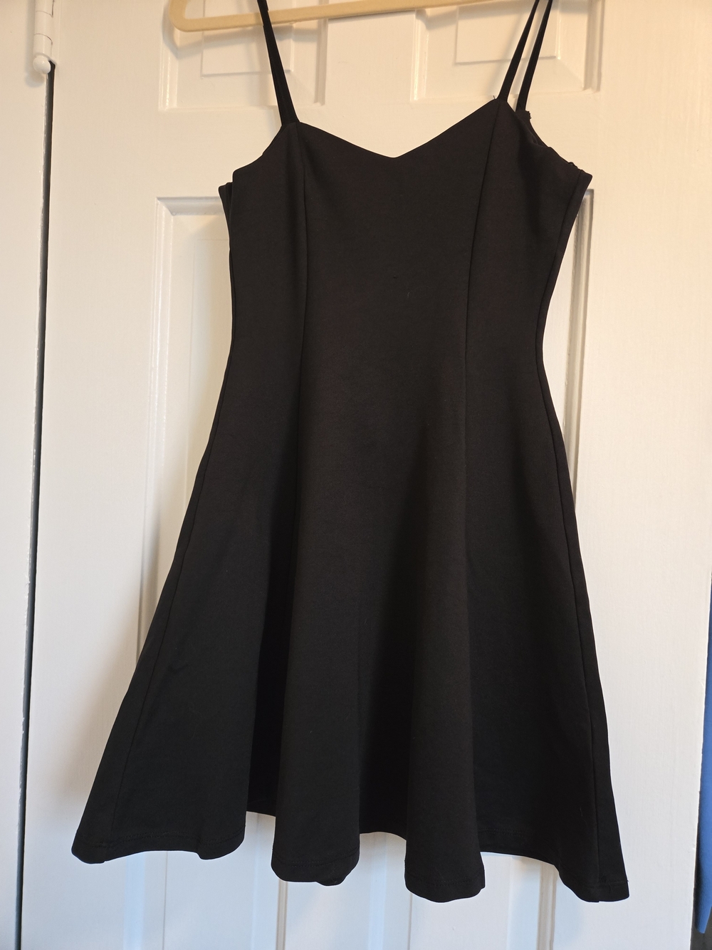 Zara Black Spaghetti-Strap A-Line Mini Dress
